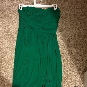 Express Strapless Dress in Vibrant Green
